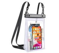 MR.LUYU Large Capacity Waterproof Phone Pouch, IPX8 Universal Floating Waterproof Phone Case for Swimming Underwater Dry Bag for iPhone 14 Pro Max 13 Pro 12 11 Samsung Huawei Xiaomi Up to 7" White