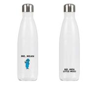 Mr. Mean Stainless Steel Water Bottle - 500ml | 26cm x 7cm Reusable Drink Bottle | Official Mr Men Gift | Proudly Printed in The UK | Eco-Friendly & Durable Design