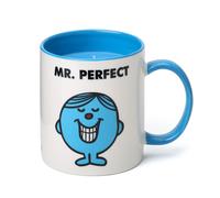 Mr. Men And Little Miss Mr Perfect Oud & Bergamot Scented Reusable Mug Candle in Blue | Size: Medium Mr. Men And Little Miss Blue Medium