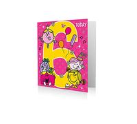 Mr Men & Little Miss,7 X 6,Multi, MR061 Birthday Card, 6 Today