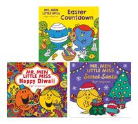 Mr. Men Little Miss Collection by Roger Hargreaves: Easter Countdown, Happy Diwali & Secret Santa (3-Book Set) - Paperback