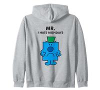 Mr. Men Little Miss Meme - Mr. I Hate Mondays - Mr. Grumpy Zip Hoodie