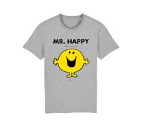 Mr. Men Little Miss Mr. Happy T-Shirt Grey