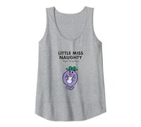 Mr. Men Little Miss Naughty T-Shirt Tank Top, Women, Heather Grey, Medium