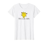 Mr. Men Little Miss Sunshine Halloween I'm a cat duh T-Shirt, Women, White, Large