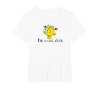 Mr. Men Little Miss Sunshine Halloween I'm a cat duh T-Shirt, Women's Plus, White, 5X