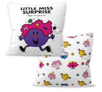 MR. MEN LITTLE MISS Surprise Cushion - 40cm x 40cm Soft-Touch Faux Suede Pillow with Microfibre Inner | Perfect Home Décor & Gifting Idea