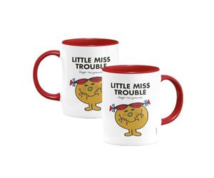 Mr. Men Little Miss Trouble Large Porcelain Colour Handle Mug Little Miss