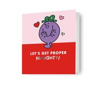 Mr Men & Little Miss Valentine's Day Card 'Let's Get Proper Naughty!' Happy Valentines Day Card Girlfriend, Boyfriend, Husband, Wife