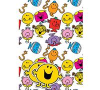 Mr Men & Little Miss Wrapping Paper 8 Sheets 8 Tags Sheet Size 70cmx50cm Official Product Responsibly Resourced