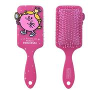 Mr Men Madame Princesse Detangling Paddle Hair Brush, Cute 3D and Functional Rectangular Design for All Hair Types, Gentle on Tangles for Kids and Adults