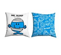 Mr Men Mr. Bump Cushion - 40cm x 40cm Soft-Touch Faux Suede Pillow with Microfibre Inner | Perfect Home Décor & Gifting Idea