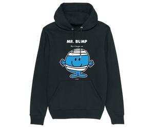 Mr Men Mr. Bump Organic Cotton Blend Hoodie for Adults | Official Licensed Premium Brushed Fleece Hoodie | Cosy & Durable Jumper Black
