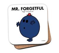 Mr Men Mr. Forgetful Coaster - 10cm x 10cm Cork-Backed Drinks Coaster | Non-Slip, Easy Wipe Clean | Proudly Made in the UK | Durable Home & Office Accessory