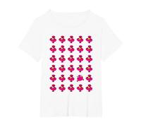 Mr. Men Mr. Greedy Eating Burgers Print Retro T-Shirt, Women's Plus, White, 5X