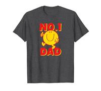 Mr. Men Mr. Happy No 1 Dad Number 1 Dad T-Shirt, Men, Dark Heather Grey, XX-Large