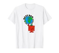 Mr. Men Mr. Strong Best Dad in The World T-Shirt T-Shirt, Men, White, Medium