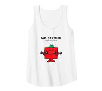 Mr. Men Mr. Strong T-Shirt Tank Top, Women, White, XX-Large