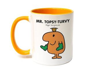 Mr. Men Mr. Topsy-turvy Large Porcelain Colour Handle Mug Little Miss
