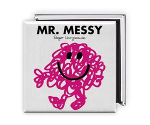 Mr. Messy Magnet - 2x2 Inch Glossy Rectangular Fridge Magnet | Official Mr Men Gift | Proudly Made in the UK | Fun Home or Office Accessory with Branded Packaging