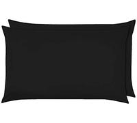MR&MH Luxury Finest 100% Egyptian Cotton Pillowcase Pair - Premium Soft Cotton Pillow Covers, 2 Pack Set Available in 14 colors (Black)