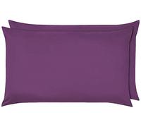 MR&MH Luxury Finest 100% Egyptian Cotton Pillowcase Pair - Premium Soft Cotton Pillow Covers, 2 Pack Set Available in 14 colors (Purple)