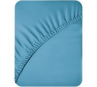 MR&MH Luxury King Size Fitted Sheet - 1800 Brushed Microfiber - 100% Brushed Polyester - 90 GSM - Extra Deep 40cm Pocket - Ultra-Soft, Wrinkle-Free, Easy Care - Sky Blue - 198 x 152 cm