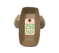 Mr Miracle 7 Inch Paper Hot Dog Tray in Kraft Paper. Pack of 250. Disposable, Recyclable and Fully Biodegradable. Made in USA
