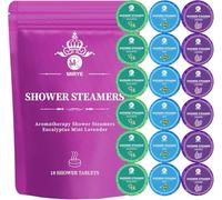 MR MIRYE Shower Steamers Aromatherapy Bulk for Women Men, Organic Shower Bombs with Eucalyptus Lavender Peppermint Essential Oil, 18-Pack Shower Bombs Gift Set