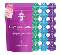MR MIRYE Shower Steamers Aromatherapy Bulk for Women Men, Organic Shower Bombs with Eucalyptus Lavender Peppermint Essential Oil, 18-Pack Shower Bombs Gift Set