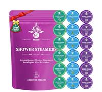 MR MIRYE Shower Steamers Aromatherapy Bulk for Women Men, Organic Shower Bombs with Eucalyptus Lavender Peppermint Essential Oil, 18-Pack Shower Bombs Gift Set