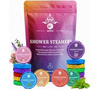 MR MIRYE Shower Steamers Aromatherapy for Women or Men, Organic with Chamomile Rose Lavender Mint Watermelon Eucalyptus Essential Oil, 18-Pack Shower Bombs Birthday Gift