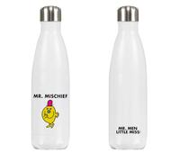 Mr. Mischief Stainless Steel Water Bottle - 500ml | 26cm x 7cm Reusable Drink Bottle | Official Mr Men Gift | Proudly Printed in The UK | Eco-Friendly & Durable Design