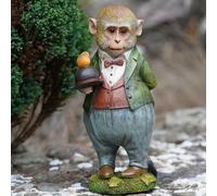 Mr Monkey Resin Sculpture | Home Garden Ape Chimp Statue Outdoor Animal Ornament Jungle Animals Gift