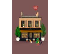 Mr. Morning (bakery shop): building facade collection (front and back cover), 120 ruled pages, 6"x9"