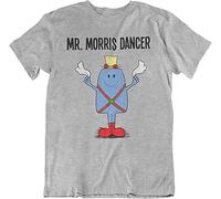 Mr Morris Dancer - Mens Dancing Organic Cotton T-Shirt (Large, Grey) greyM