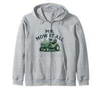 Mr. Mow It All Lawn Mower Landscaper Gardener Father's Day Zip Hoodie