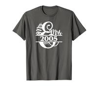 Mr. & Mrs. 2005 20th Wedding Anniversary T-Shirt, Men, Asphalt Grey, X-Large