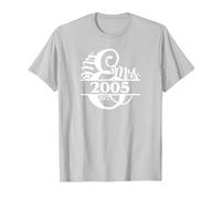Mr. & Mrs. 2005 20th Wedding Anniversary T-Shirt, Men, Silver Grey, X-Large
