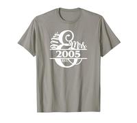 Mr. & Mrs. 2005 20th Wedding Anniversary T-Shirt, Men, Slate Grey, 3X-Large