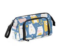 Mr &mrs Bear Peach Blue Pencil Case Organizer Large Capacity Case Pencil Holder Multifunctional for Preppy Preppy School Supplies