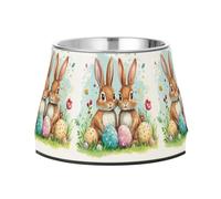 Mr & Mrs Bowl for Dogs with Stand Stainless Steel Pets Water Bowls for Dogs Cats Rabbits Birds Whisker Relief
