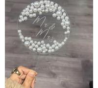 Mr & Mrs Cake Topper,Bride and Groom Cake Topper Wedding Anniversary Pear Cake Decoration Toppers for Wedding Bridal Shower Birthday Bachelorette Theme Party Cake Decoration Supplies