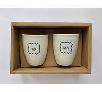 mr & mrs egg cups in a box by east of india