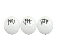 MR MRS Letters Printed White Giant Latex Balloons, Wedding Party Decorations, 36 Inch Large Strong Balloons for Photo Shoots, Bridal Showers, Birthday Parties, Includes 6 Pcs Ballo