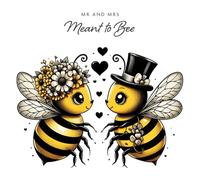 Mr & Mrs Meant to Bee Wedding Card 150mm x 150mm Square - Including Envelope - GC772SQ