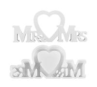 Mr & Mrs Resin Casting Mould - Wedding Silicone Resin Mold | Wedding Fondant Silicone Mold Cake Decorating Tool, Craft Supplies for Clay Gum Paste