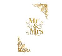Mr & Mrs: Sign-in & Memory Book for 300+ Wedding Guests with 100 Pages to Write Wishes, Advice & Keepsake Messages - Large Receptions, Events, ... Thoughts & Beautiful Memories Today