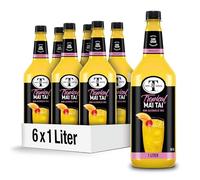 Mr & Mrs T Mai Tai Mix, 1 L Bottle (Pack of 6), Tropical Citrus Blend Flavored Cocktail Mixer, Made with Cane Sugar, Perfect for Traditional Mai Tai and Mocktail Drinks