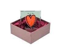 Mr & Mrs Together 25 years Glass Ornament - 25th year Anniversary idea (htroph25)
